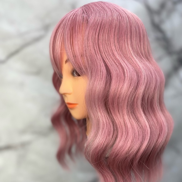 Pink Short Bob Wig - Picture 3 of 11